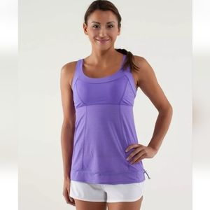 LULULEMON TA TA TOPPER TANK POWER PURPLE size 4 SMALL